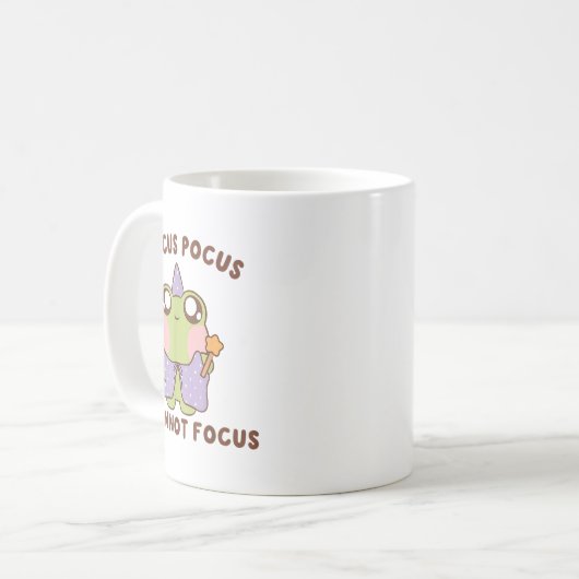 I Cannot Focus Funny Adhd Sitive Frog  Kaffeetasse (Vorderseite Links)