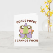 I Cannot Focus Funny Adhd Sitive Frog Karte (Gelbe Blume)