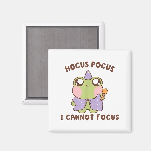I Cannot Focus Funny Adhd Sitive Frog Magnet (Vorderseite/Rückseite)