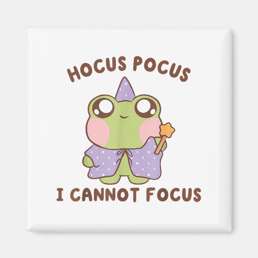 I Cannot Focus Funny Adhd Sitive Frog Magnet (Vorne)