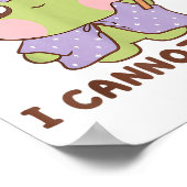 I Cannot Focus Funny Adhd Sitive Frog  Poster (Ecke)