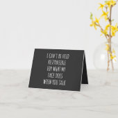 i can't be held responsible for what my face does karte (Gelbe Blume)