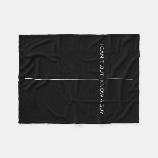 I Can't But I Know A Guy Cross Christian Jesus Fai Fleecedecke (Vorderseite (Horizontal))