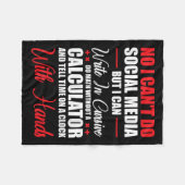 I Can't Do Social Media But I Can Write In Cursive Fleecedecke (Vorderseite (Horizontal))