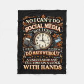 I Can't Do Social Media But I Can Write In Cursive Fleecedecke (Vorderseite)