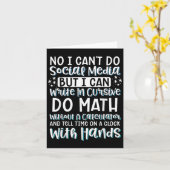 I Can't Do Social Media But I Can Write In Cursive Karte (Gelbe Blume)