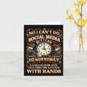 I Can't Do Social Media But I Can Write In Cursive Karte (Gelbe Blume)