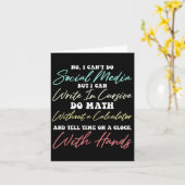 I Can't Do Social Media Funny Sarcastic Humor Wome Karte (Gelbe Blume)