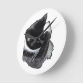 I Can't Even Right Meow Runde Wanduhr (Winkel)