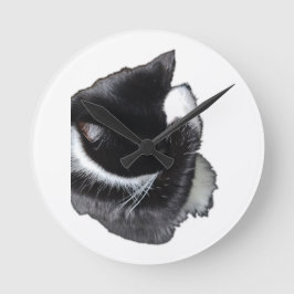 I Can't Even Right Meow Runde Wanduhr