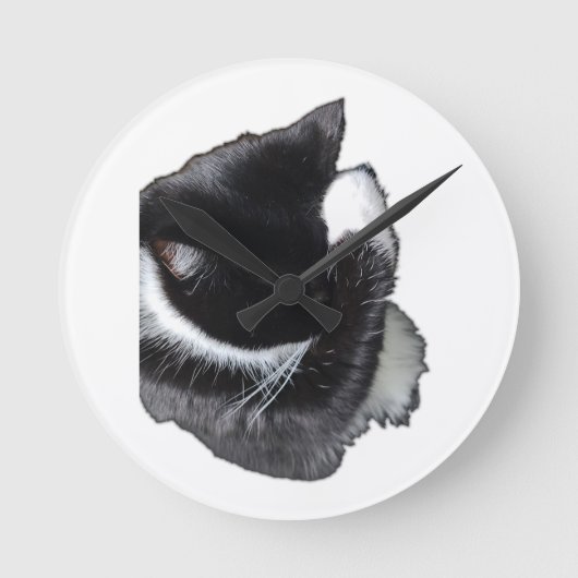 I Can't Even Right Meow Runde Wanduhr (Vorderseite)