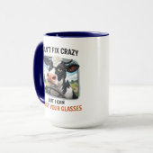 I Can't Fix Crazy but I Adjust Your Glasses Tasse (Vorderseite Links)