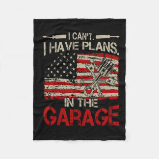 I Cant Have Plans Garage-shirt Men Funny Mechanic Fleecedecke