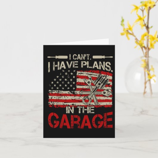 I Cant Have Plans Garage-shirt Men Funny Mechanic Karte (Gelbe Blume)
