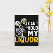 I Cant Hold My Liquor Funny Halloween Skeleton Dri Karte (Gelbe Blume)