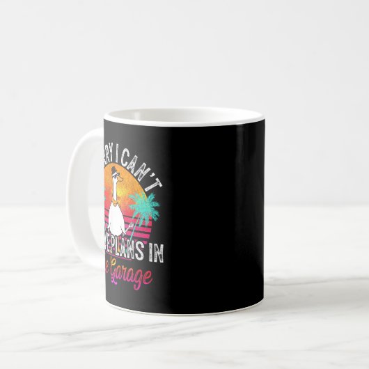 I Cant I Have Plans In The Garage Fathers Day Car Kaffeetasse (Vorderseite Links)