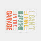 I Can't I Have Plans In The Garage, Funny Car Mech Fleecedecke (Vorderseite (Horizontal))