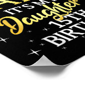 I Cant Keep Calm Its My Daughter 15th Birthday Par Poster (Ecke)