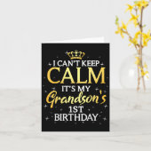I Cant Keep Calm Its My Grandson 1st Birthday Part Karte (Gelbe Blume)