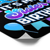 I Cant Keep Calm Its My Sister Birthday Shirt Bday Poster (Ecke)