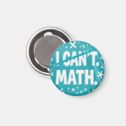 I cant math magnet (Vorderseite/Rückseite)