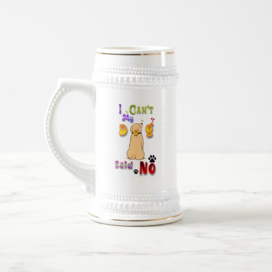 I Can't My Dog Said No Bierglas (Links)