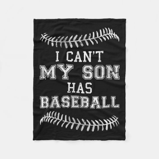I Can't My Son Has Baseball Player Practice Mom Da Fleecedecke (Vorderseite)