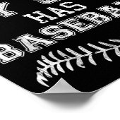 I Can't My Son Has Baseball Player Practice Mom Da Poster (Ecke)