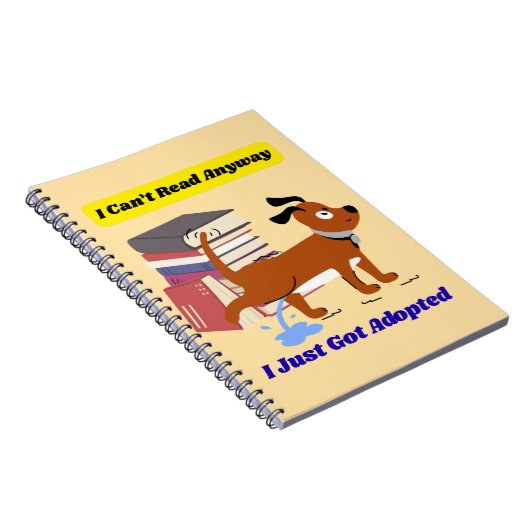 I Can't Read Anyway Notizblock (Rechte Seite)