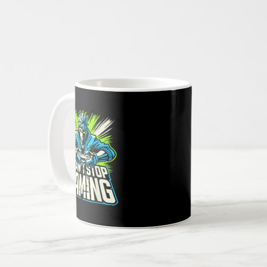 I Can't Stop Gaming Funny Gamer Graphic Amine Vide Kaffeetasse (Vorderseite Links)