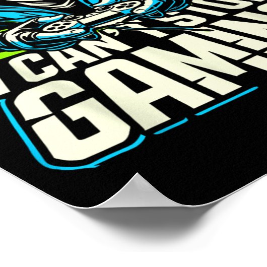 I Can't Stop Gaming Funny Gamer Graphic Amine Vide Poster (Ecke)