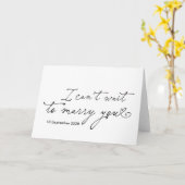 I Cant Wait to Marry You Bride Groom Wedding Day Karte (Gelbe Blume)