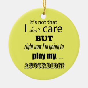 I Care Accordion Keramik Ornament