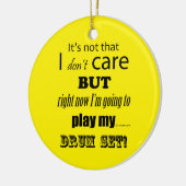 I Care Drum Set Keramik Ornament (Links)