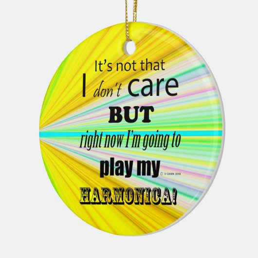 I Care Harmonica Keramik Ornament (Links)