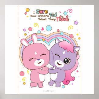 I care how others feel wall art poster