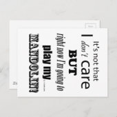 I Care Mandolin Postkarte (Vorne/Hinten)