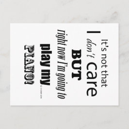 I Care Piano Postkarte