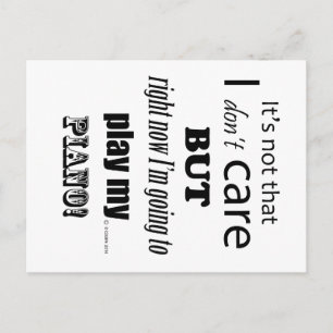 I Care Piano Postkarte