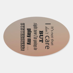 I Care Synthesizer Oval Sticker
