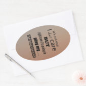 I Care Synthesizer Oval Sticker (Umschlag)