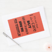 I Care Tin Pfeifen Rechteckige Aufkleber (Umschlag)