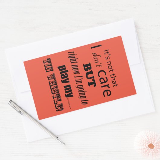 I Care Tin Pfeifen Rechteckige Aufkleber (Umschlag)