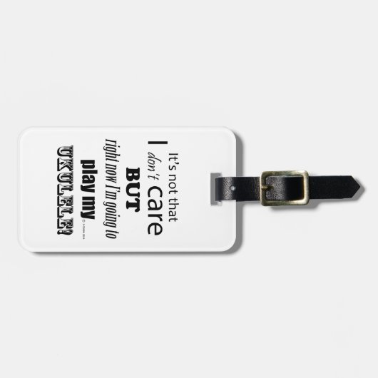 I Care Ukulele Gepäckanhänger (Vorderseite horizontal)