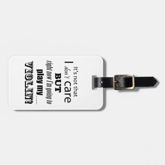 I Care Violin Gepäckanhänger (Vorderseite horizontal)