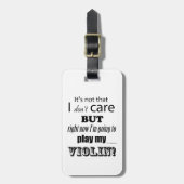 I Care Violin Gepäckanhänger (Vorderseite vertikal)