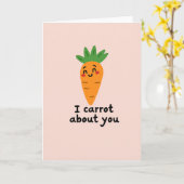 I Carrot About You Funny Card Karte (Gelbe Blume)