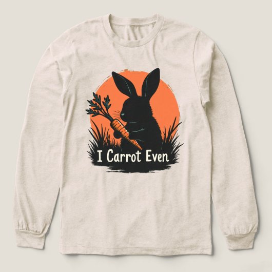 I Carrot Even Funny Bunny Rabbit Vegetable Pun Tri-Blend Shirt (Design Vorderseite)
