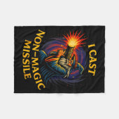 I Cast Non-magic Missile Funny Wizard Parody Meme Fleecedecke (Vorderseite (Horizontal))