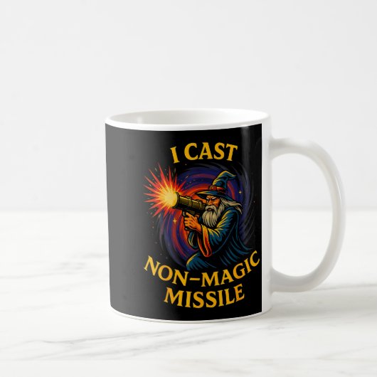 I Cast Non-magic Missile Funny Wizard Parody Meme Kaffeetasse (Rechts)